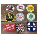 1950s Miniature Metal Railroad Logos