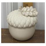 Lenox acorn bowl w/ lid