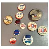 Vintage Presidential election pins.