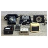 Box of Cameras, Phones & Electronics- vintage not