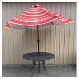 Mesh Patio Table w/ umbrella 48/29