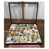 Lions Club pins- with display case included