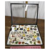 Lions Club pins- with display case included