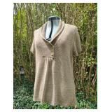 August Silk Tan Sweater Sz XL