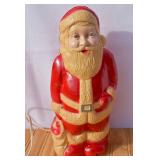 Vintage Small Blow mold Santa (see damage)