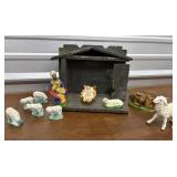 Nativity, hand painted pcs - some Italy