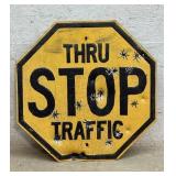 Stop Traffic Sign w/ raised lettering 24ï¿½