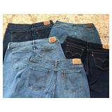 Levi & Wrangler Jeans, Clean-5pr, Sz 16 & 1 pr 14