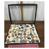 Lions Club pins- with display case included