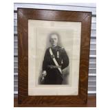 Huge Oak Frame w/Great Black & White Photo. Frame