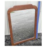 Wood frame mirror- heavy *a few scuff marks