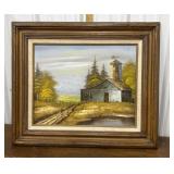 S.Hill painting on canvas ï¿½barnï¿½