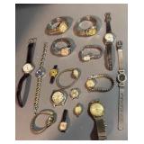 Watches incl gold filled - Timex, Lucerne, Gruen,