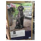 Brand new copper finish sitting Labrador dog