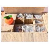 Box of 12 Mini Glass Pumpkins