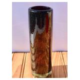 Heavy Hand Blown Dark Red Vase