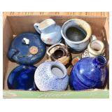 Box of Small Pottery (some signed)