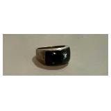 925 vintage Silver & black Onyx ring
