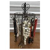14 (Most Glass) Pretty Necklaces w/swivel display