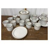 Dansk- mugs, saucers, canister, plate etc