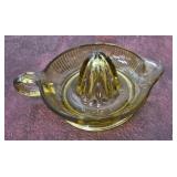 Amber Juice Reemer Depression  Glass, couple Flea