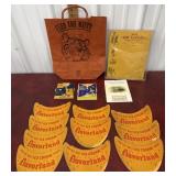 Advertising Esso bag, DeLaval, Tip-Top, Frank