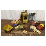 Fisher Price pull toy, metal phones, trucks etc