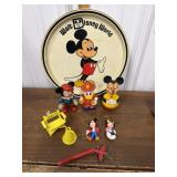 Walt Disney World tray, Mickey Mouse figures,