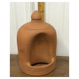 Terracotta bird waterer