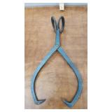 Antique ice tongs $donated to Candor food pantry