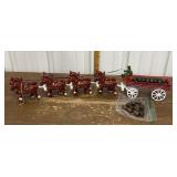 Cast Iron horse-drawn beer wagon set