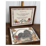 2pcs Cross Stitch Art
