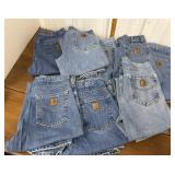 Carhartt jeans- (8 pr) 34x32, 1pr. Lined 32x32