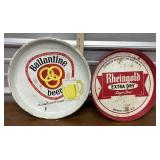 Ballantine and Rheingold beer trays