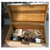 treasure box /mystery box half full of Jewelry,