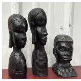 3 Carved Bust