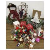 Assorted Christmas decorations. Some handmade.