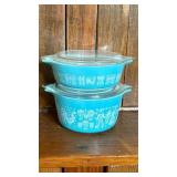 Pyrex-Vintage Amish Butter Print, 2 Casseroles