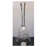 Cut Crystal Glass Bell Made in Poland 7 1/2" tall