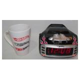 Hot Wheels Car AM FM Clock Radio Tested & 4 3/4"