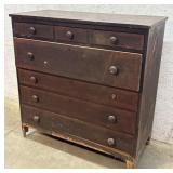 Early 2 over 4 Dresser w/ tiger maple trim - as