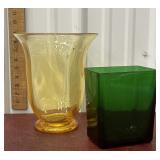2 Glass Vases
