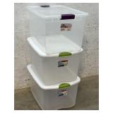 3 Sterilite Storage Totes