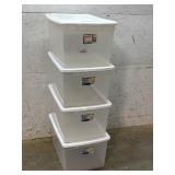 4 Sterilite Storage Totes (clear)