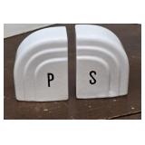 Range top Art Deco salt & peppers
