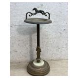 Metal & Marble Horse Ashtray smoking stand