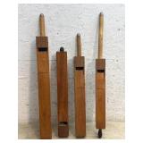 4 Wooden Organ Pipes