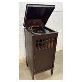 Pathe Mahogany Victrola w/records - works
