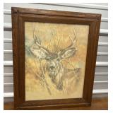 1978 Vntg Deer Print