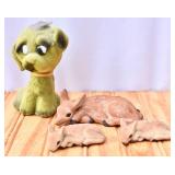 Vintage Flocked Animals